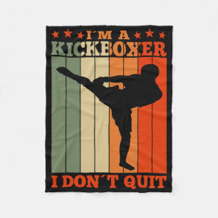 Cobertor De Velo Kickboxing Eu Sou Um Kickboxer Eu Não Desisto Retr
