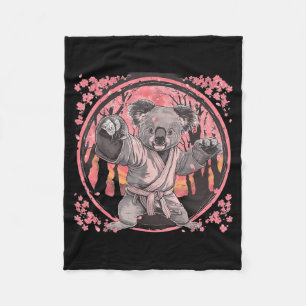 Cobertor De Velo Kickboxing Koala Taekwondo Karate MMA Engraçado