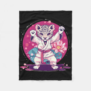 Cobertor De Velo Kickboxing Leopard Taekwondo Karate Mma Artes Marc