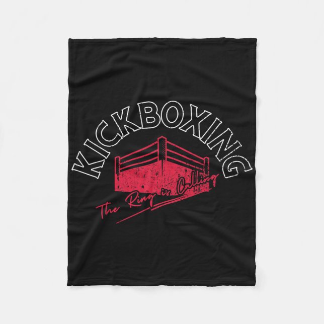 Cobertor De Velo Kickboxing O Ring Está Chamando  (Frente)