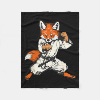 Cobertor De Velo Kickboxing Raposa Taekwondo Caratê Mma Engraçado M