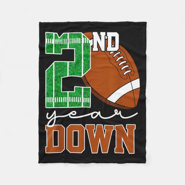 Cobertor De Velo Kids 2nd Year Down Football Birthday Boy Party 2 Y (Frente)