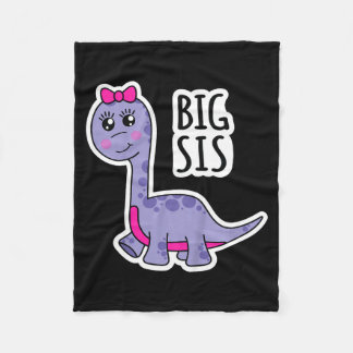 Cobertor De Velo Kids Big Sister Dinosaur Sis Super Cute Dino Bront