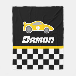 Cobertor De Velo Kids carro amarelo com marca de marca marcada cobe