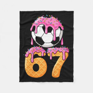 Cobertor De Velo Kids Futebol Gotejamento Número 67 Meninos Jogador