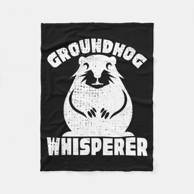 Cobertor De Velo Kids Groundhog Day Boy Girl Cute Marmota Woodchuck (Frente)