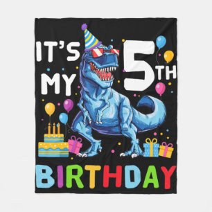 Cobertor De Velo Kids Rawr Eu sou 5 5 T Rex Dinossaur Dinossauro
