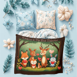 Cobertor De Velo Kindness Best Valentine Woodland Animals Nursery