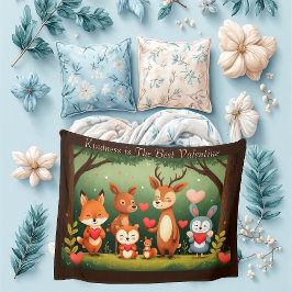 Cobertor De Velo Kindness Best Valentine Woodland Animals Nursery