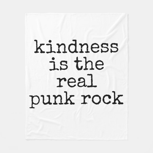 Cobertor De Velo Kindness Is The Real Punk Rock (Frente)