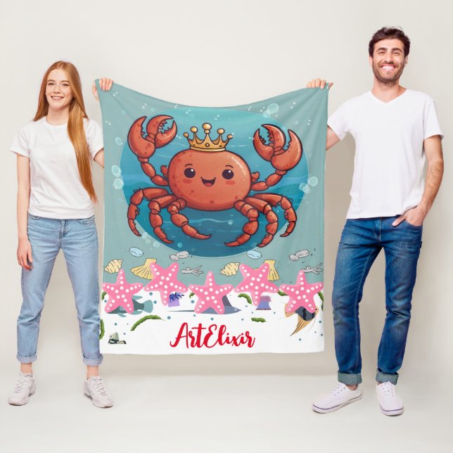 Cobertor De Velo King Crab Princess Impressão (In Situ)