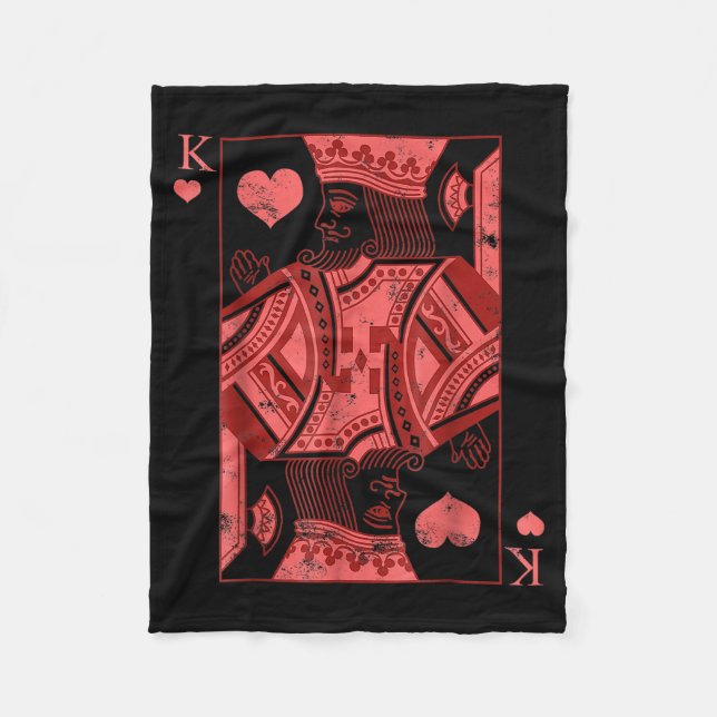 Cobertor De Velo King Of Hearts Valentines Day Cool V-day Couple Ma (Frente)