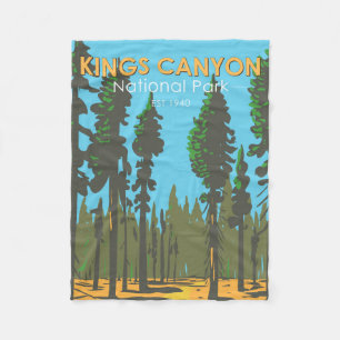 Cobertor De Velo Kings Canyon National Park General Grant Vintage