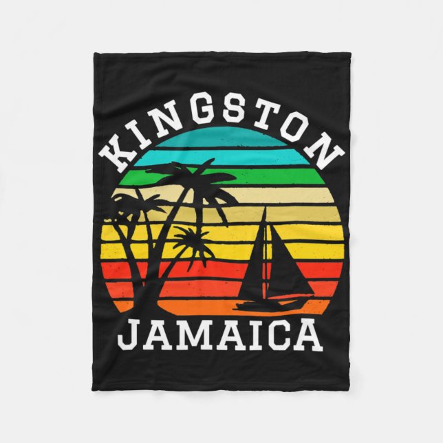 Cobertor De Velo Kingston Jamaica Shirt Matching Family Vacation  (Frente)