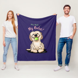 Cobertor De Velo KiniArt Goldendoodle MY BALL