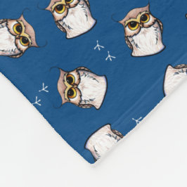 Cobertor De Velo KiniArt Owls Fleece Blanket