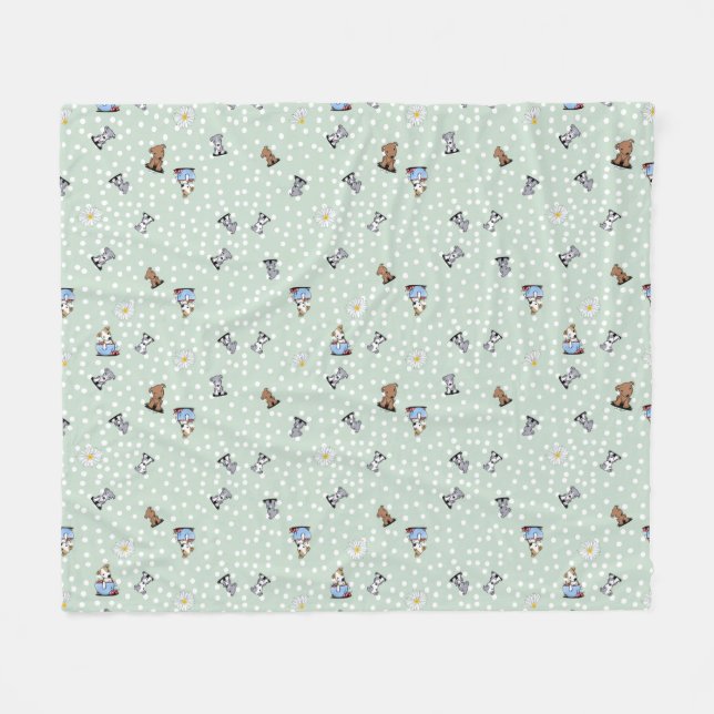 Cobertor De Velo KiniArt Pit Bull Fleece Blanket (Frente (Horizontal))