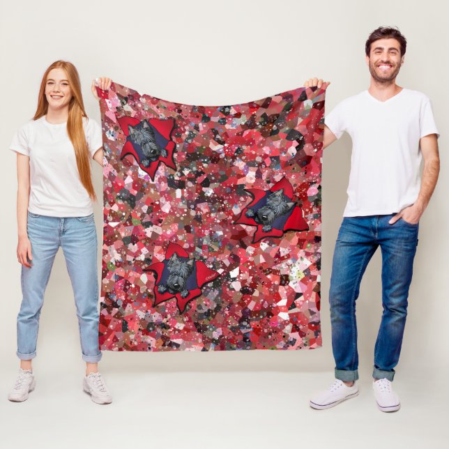 Cobertor De Velo KiniArt Scottie Red Abstrato (In Situ)