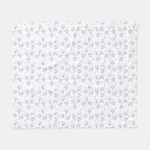 Cobertor De Velo KiniArt Westie Crayon Cuties Fleece Blanket