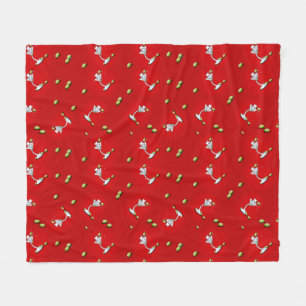 Cobertor De Velo KiniArt Westie Martini Fleece Blanket