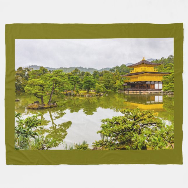 Cobertor De Velo Kinkaku-ji Ou Pavilhão E Pond Do Ouro, Quioto (Frente (Horizontal))