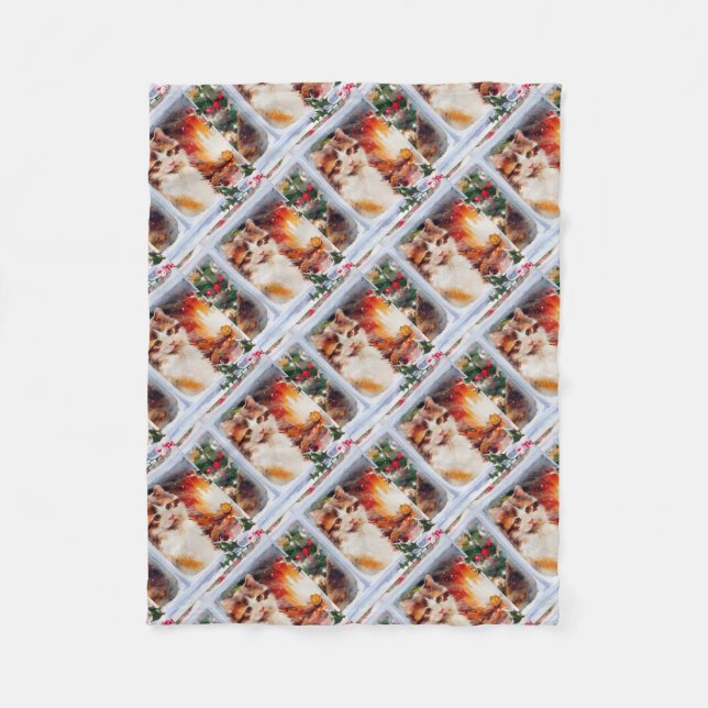 Cobertor De Velo Kitten Natal (Frente)