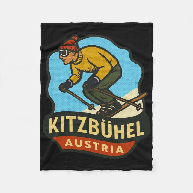 Cobertor De Velo Kitzbühel Áustria Esqui  (Frente)