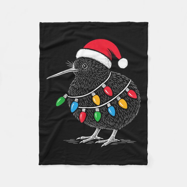 Cobertor De Velo Kiwi Bird New Zealand Holiday Christmas  (Frente)