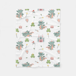 Cobertor De Velo Knights Fairytale Medieval Castle Nursery