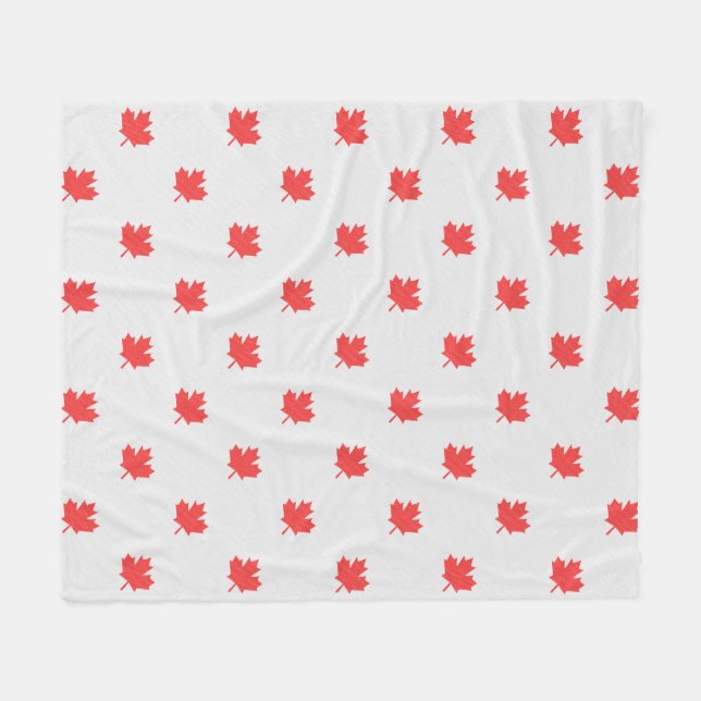 Cobertor De Velo Knit Style Maple Leaf Knitting Motif (Frente (Horizontal))