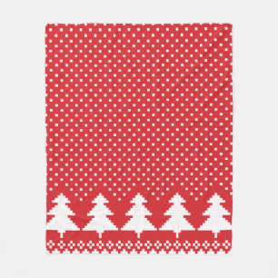 Cobertor De Velo Knket de Sweater de Árvore Vermelha