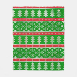 Cobertor De Velo Knket do Sweater de Árvore Verde