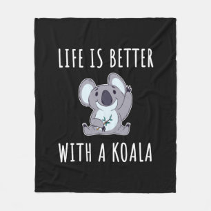 Cobertor De Velo Koala - A Vida É Melhor Com Um Koala