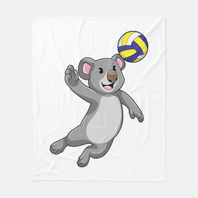 Cobertor De Velo Koala como jogador de voleibol (Frente)
