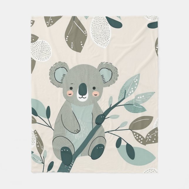 Cobertor De Velo Koala Cuteness Nursery (Frente)