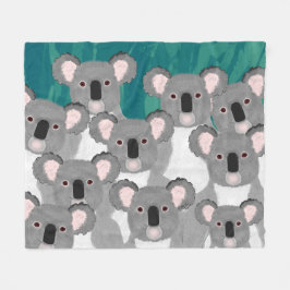 Cobertor De Velo Koalas Fleece Blanket