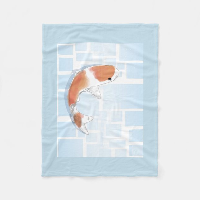 Cobertor De Velo Koi Fish Flannel Blanket (Frente)