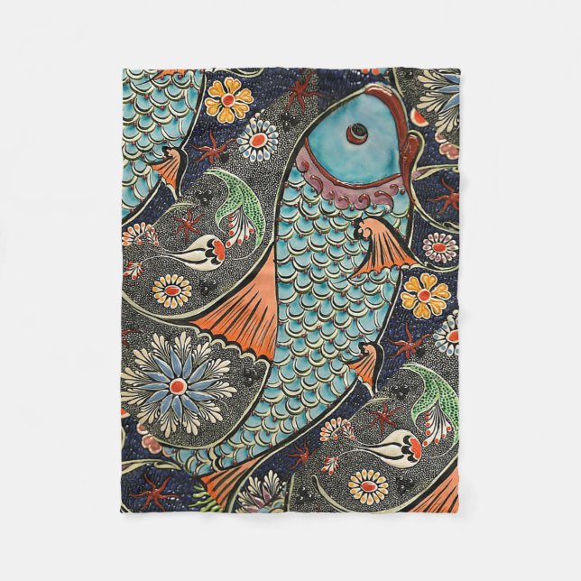 Cobertor De Velo Koi Mosaic (Frente)