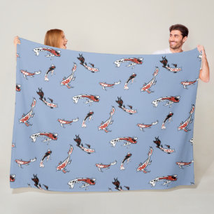 Cobertor De Velo Koi Nadado Pintado em Pond