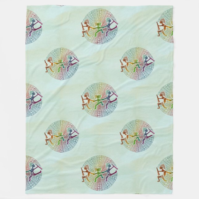 Cobertor De Velo Kokopelli - Padrão Inteiro Americano 5 (Frente)