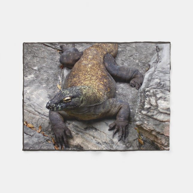 Cobertor De Velo Komodo Dragon Warm Rock Scene (Frente (Horizontal))