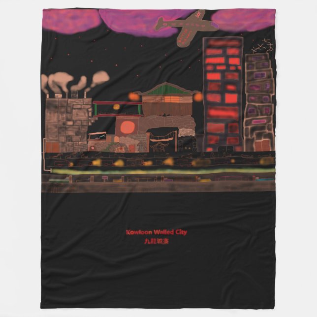 Cobertor De Velo Kowloon Walled City-Fleece Blanket (Frente)