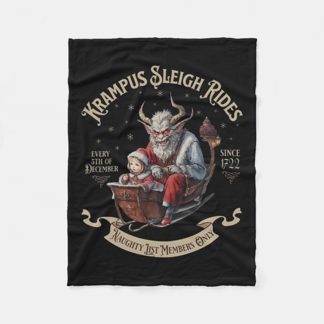 Cobertor De Velo Krampus Sleigh Rides (Frente)