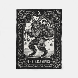 Cobertor De Velo Krampus Tarot Card Design de Natal Mau Pa