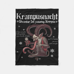 Cobertor De Velo Krampusnacht Monstro de Natal Krampus Amante Festa