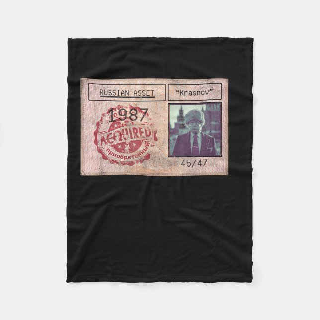 Cobertor De Velo Krasnov Trump Sátira Política Et Russa (Frente)