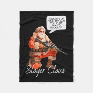 Cobertor De Velo Kris Kringle Festivo Caça Xmas Santa Claus Camo