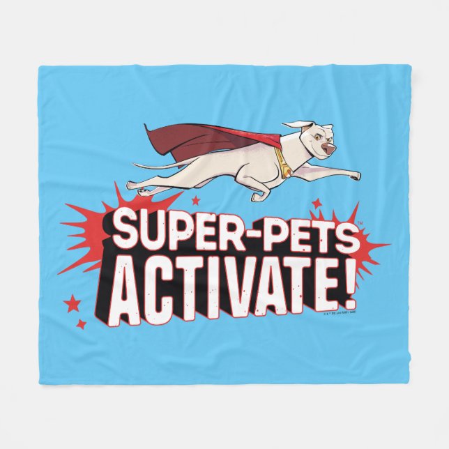 Cobertor De Velo Krypto: Super-Animais Ativam! (Frente (Horizontal))