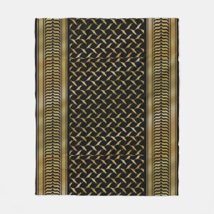 Cobertor De Velo Kuffiyeh Palestino Preto e Dourado