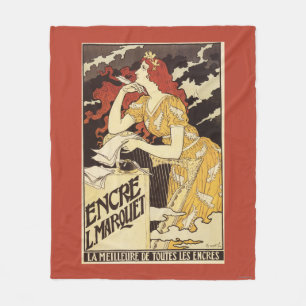 Cobertor De Velo L. Marquet Tinta Vermelho-Dirigiu a mulher & a